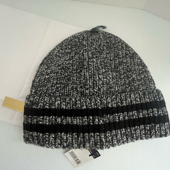 Polo Ralph Lauren Lambswool Blend Heather Full Fashion Rib Knit Winter Hat - Picture 3 of 9